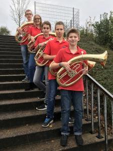 Tenorhorn: Linus, Sarah, Jakob, Max, Janne